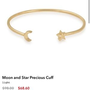 Alex & Ani Gold Moon & Star Precious Cuff Bracelet